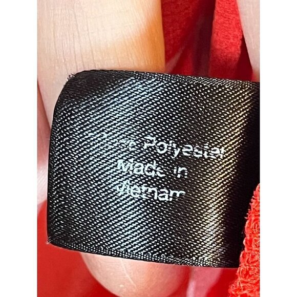 Lane Bryant Top Women 18 Red Sheer Circle Twee Festive Mature Classic Preppy 80s - Picture 12 of 15